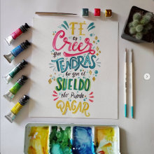 Mi proyecto final @angiecondoblege: Lettering en acuarela a todo color. Lettering, Watercolor Painting, H, and Lettering project by Anggie Vargas Amado - 05.22.2022