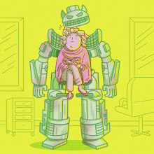 Mechas transformer. Traditional illustration, Vector Illustration, Digital Illustration, and Concept Art project by clara soriano - 05.25.2022