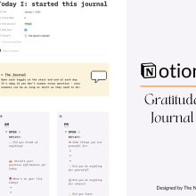 Gratitude Journal Notion Template. Design gráfico, Web Design, e Programação sem código projeto de Frances Odera Matthews - 25.05.2022