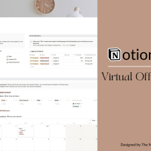 Notion Virtual Office & Productivity Dashboard. Design gráfico, Web Design, Programação sem código, e Gestão e produtividade projeto de Frances Odera Matthews - 25.05.2022