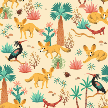 Moroccan Biome Pattern Design. Traditional illustration, Pattern Design, Drawing, Digital Illustration, and Botanical Illustration project by Valeria Danilova - 05.26.2022