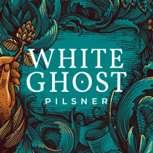 White Ghost Pilsner Ein Projekt aus dem Bereich Br, ing und Identität und Grafikdesign von Daniel Santinhos - 24.05.2022