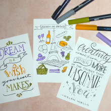 My project for course: Creative Doodling and Hand-Lettering for Beginners. Traditional illustration, Lettering, Drawing, H, and Lettering project by mapost - 05.28.2022