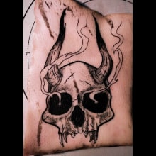 Hell Skull . Un proyecto de Diseño de tatuajes de João Brandão - 24.05.2022