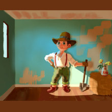 Farm Boy. Un proyecto de Ilustración tradicional, Ilustración digital y Pintura digital de João Brandão - 01.06.2022