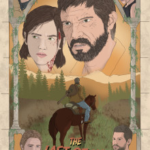 Last of us poster. Traditional illustration, and Digital Illustration project by Adrian Gonzalez - 06.06.2022