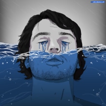 Mar de lágrimas. Un projet de Illustration traditionnelle et Illustration numérique de Adrian Gonzalez - 06.06.2022
