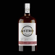 Astro Whisky. Br, ing e Identidade, e Packaging projeto de Mompó estudio - 07.06.2022
