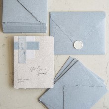 Positano Wedding Stationery. Un proyecto de Papercraft, Upc, cling y Diseño de papelería				 de Sonia Carta Muriel - 07.06.2022