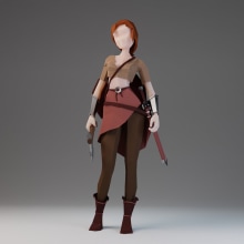 My project for course: Low Poly Character Modeling for Video Games. 3D, 3D Modeling, Video Games, 3D Character Design, and Game Design project by Alex Akhatov - 06.10.2022