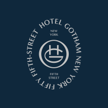 Hotel Gotham  - Brand identity design. Un proyecto de Dirección de arte, Br, ing e Identidad y Diseño de logotipos de Alex Aperios - 16.06.2022