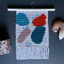 INTARSIA - FORME ORGANICHE 1. Un projet de Mode, St, lisme, Décoration, Art textile, DIY, Crochet , et Design textile de Cristina Gibellini - 17.06.2022