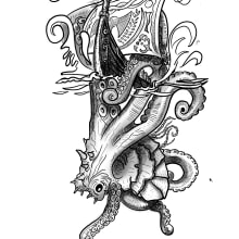 Mi proyecto del curso: Técnicas de tatuaje blackwork con línea fina. Desenho de tatuagens projeto de Josafath Ponce - 18.06.2022