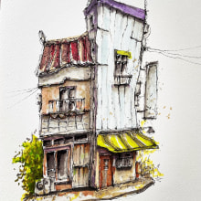 My project for course: Expressive Architectural Sketching with Colored Markers. Traditional illustration, Sketching, Drawing, Architectural Illustration, Sketchbook & Ink Illustration project by jeffcarter121 - 06.18.2022
