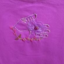 Meu projeto do curso: Bordado floral e anatômico para roupas e acessórios. Fashion, Embroider, Textile Illustration, Upc, cling, and Textile Design project by Cris Kosch - 06.20.2022