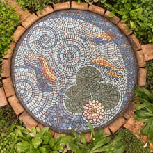 My fish pond garden centrepiece. Artesanato, Decoração de interiores, Cerâmica, e DIY projeto de backyard_botanics - 20.06.2022