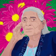 Mi Abuelita Cuquis. Ilustração tradicional, Ilustração digital e Ilustração de retrato projeto de Suriel Lara - 21.06.2022