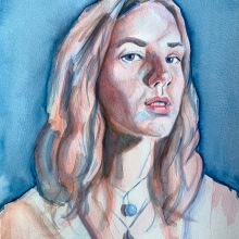 My project for course: Artistic Portrait with Watercolors. Fine Arts, Painting, Watercolor Painting, Portrait Illustration, and Portrait Drawing project by Fiona Lehman - 06.23.2022