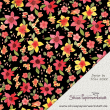Mein Kursprojekt: Blumenmuster mit strahlenden Aquarellfarben. Traditional illustration, Pattern Design, Watercolor Painting, and Botanical Illustration project by Silvia Stangl - 06.24.2022