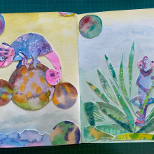 Mein Kursprojekt: Kreatives Sketching mit Aquarell für Anfänger. Un proyecto de Ilustración tradicional, Bocetado, Creatividad, Pintura a la acuarela y Sketchbook de ingridleslie - 03.07.2022