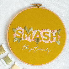 Smash the patriarchy. Embroider project by Theresa Wensing - 05.09.2021