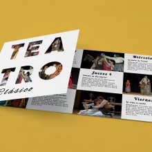 Programa (folleto) de teatro. Un proyecto de Diseño, Publicidad, Diseño gráfico y Marketing de Luca Mendieta - 10.07.2022