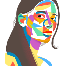 My project for course: Geometric Portraits with Procreate. Traditional illustration, Digital Illustration, and Portrait Illustration project by Jonathan Hall - 07.10.2022