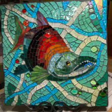 My project for course: Introduction to Mosaic Artwork. Arts, Crafts, Furniture Design, Making, Decoration, Ceramics, and DIY project by Barbara Shirley - 01.30.2022