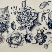 Mi proyecto del curso: Tatuaje para principiantes. Un proyecto de Diseño de tatuajes de Elisa Oropesa - 22.07.2022