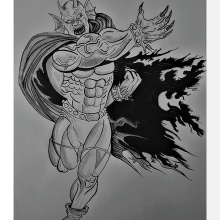 Mi proyecto del curso: Etrigan, el demonio . Traditional illustration, Character Design, Comic, Pencil Drawing, and Figure Drawing project by Nico Benitez - 07.22.2022