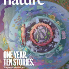 NATURE cover. Illustration, and Editorial Illustration project by Elena G. Bansh - 07.25.2022