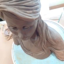 Final  Introduction to Clay Figurative Sculpture. Fine Arts, and Sculpture project by Susan Pagan - 07.29.2022