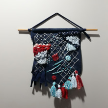 Meu projeto do curso: Criação de tapeçarias bordadas. Un proyecto de Bordado, Decoración de interiores y Diseño textil de Iná Ortega - 01.08.2022