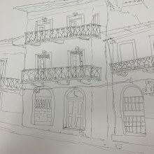Mi proyecto del curso: Vereda de Casco Antiguo en Panamá. Un proyecto de Ilustración tradicional, Bocetado, Dibujo, Ilustración arquitectónica, Sketchbook e Ilustración con tinta de Enith Rizcalla Testa - 28.07.2022