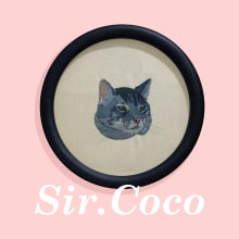 Needle painting: Sir Coco. Embroider, Textile Illustration, Naturalistic Illustration, and Textile Design project by Rosa - 08.03.2022
