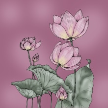 Waterlilies. Un proyecto de Ilustración tradicional de Karine LaSalle - 06.08.2022