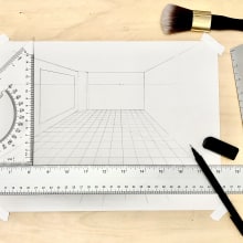My project for course: Architectural Drawing: The Single-Point Perspective. Design, Arquitetura, Paisagismo e Ilustração arquitetônica projeto de Rachel Rogue - 06.08.2022