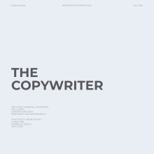 The Copywriter. UX / UI, e Design gráfico projeto de Asya - 10.08.2022