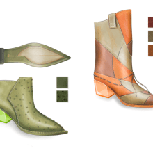 COWBOY BOOTS. Design, Ilustração tradicional, Design de produtos, Design de calçados, e Esboçado projeto de BATTASSI - 10.08.2022