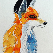Red Fox . Watercolor Painting project by Joy Leaphart - 08.11.2022