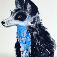 Black Fox . Watercolor Painting project by Joy Leaphart - 08.11.2022