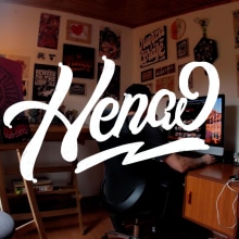 Henao logo animated: Proyecto final Lettering animado con Procreate. Animation, Photograph, Post-production, T, pograph, Calligraph, Lettering, and Digital Lettering project by Andrés Henao - 08.14.2022