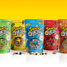 Branding & Packaging | Snack Quest Snacks. Design, Art Direction, Br, ing, Identit, Creative Consulting, Graphic Design, Packaging, Product Design, T, pograph, Creativit, Logo Design, Product Photograph, Digital Lettering, Digital Design, T, pograph, Design, Br, Strateg, Stationer, and Design project by Rajesh Thyagarajan - 08.17.2022
