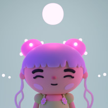 My project for course: Kawaii Character Creation in 3D with Blender . Traditional illustration, Character Design, Digital Illustration, 3D Modeling, and Manga project by Jakub Říha - 08.19.2022