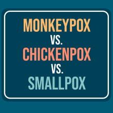 Infographic: Monkeypox vs. Chickenpox vs. Smallpox. Un proyecto de Diseño, Infografía, Diseño de iconos y Creatividad de Arnau Capelleras Poveda - 12.08.2022