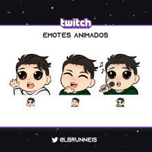 Twitch Emotes Pack. Traditional illustration, and Vector Illustration project by Laura Brunneis - 08.22.2022