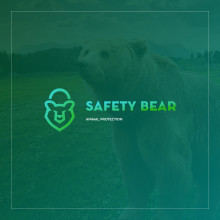 Safety Bear — Diseño de logotipo. Un proyecto de Diseño, Ilustración tradicional, Br, ing e Identidad, Naming y Diseño de logotipos de Marko Shiba - 25.02.2021
