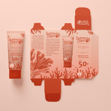 Mi proyecto de Diseño de marca y packaging: Sunny Days. Un proyecto de Br, ing e Identidad, Diseño gráfico y Packaging de Fernanda Herrera - 31.08.2022