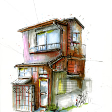 My project for course: Expressive Architectural Sketching with Colored Markers. Esboçado, Desenho, Ilustração arquitetônica, Sketchbook e Ilustração com tinta projeto de Lee Miles - 13.09.2022