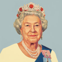 Retrato de la Reina Isabel II. Illustration project by David de las Heras - 09.19.2022